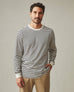 Men's Standard Crew Long Sleeve Tee - Navy Stripe